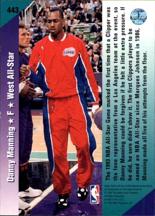 thumbnail 389  - 1992/1993 Upper Deck Basketball Part 2 Main Set Card #248 to #497