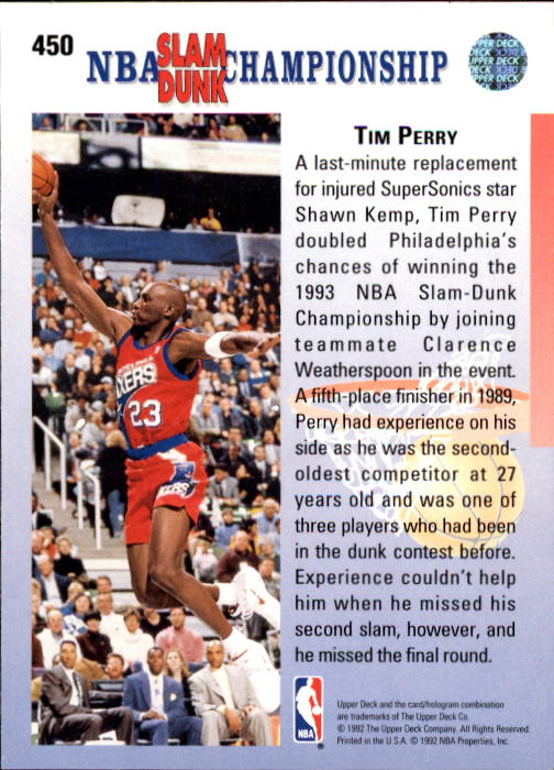 thumbnail 403  - 1992/1993 Upper Deck Basketball Part 2 Main Set Card #248 to #497