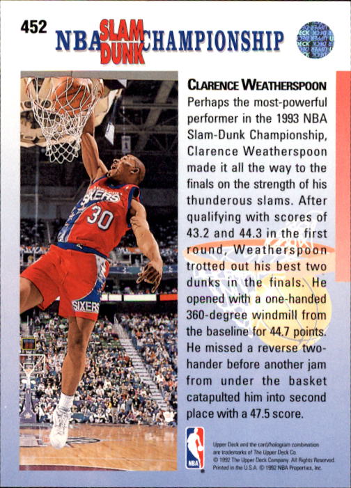 thumbnail 407  - 1992/1993 Upper Deck Basketball Part 2 Main Set Card #248 to #497