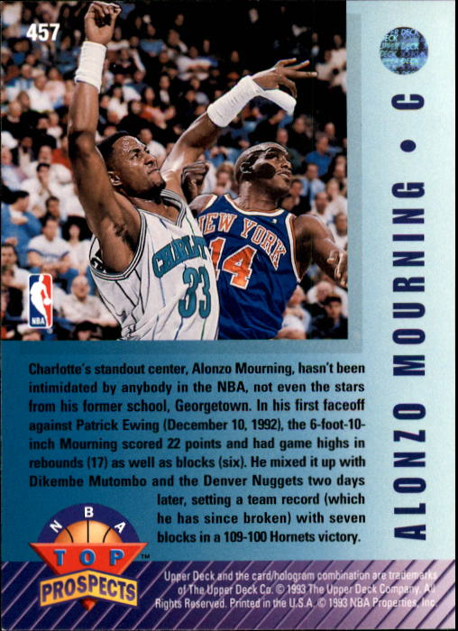 thumbnail 415  - 1992/1993 Upper Deck Basketball Part 2 Main Set Card #248 to #497