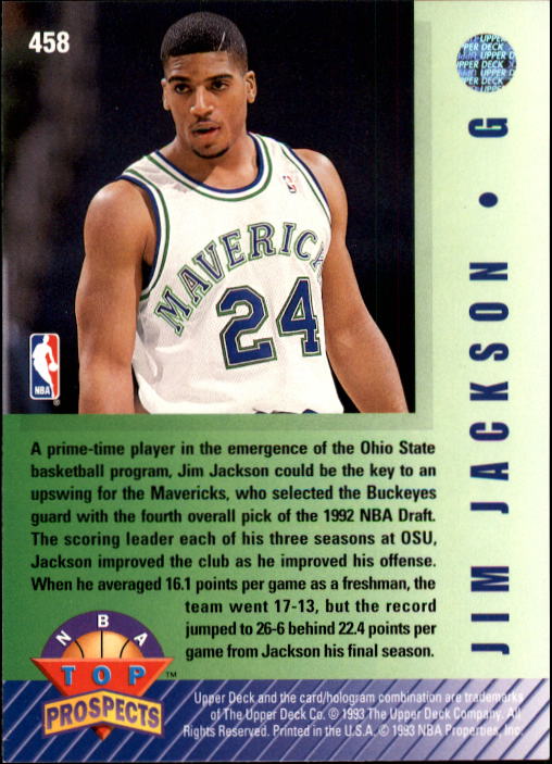 thumbnail 417  - 1992/1993 Upper Deck Basketball Part 2 Main Set Card #248 to #497