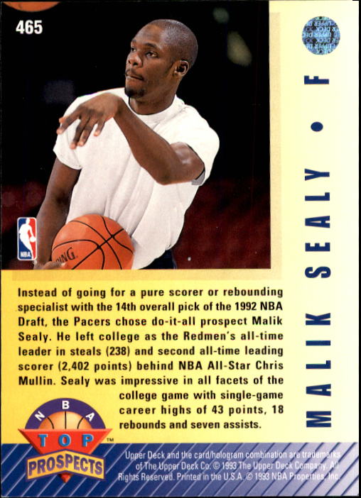 thumbnail 431  - 1992/1993 Upper Deck Basketball Part 2 Main Set Card #248 to #497