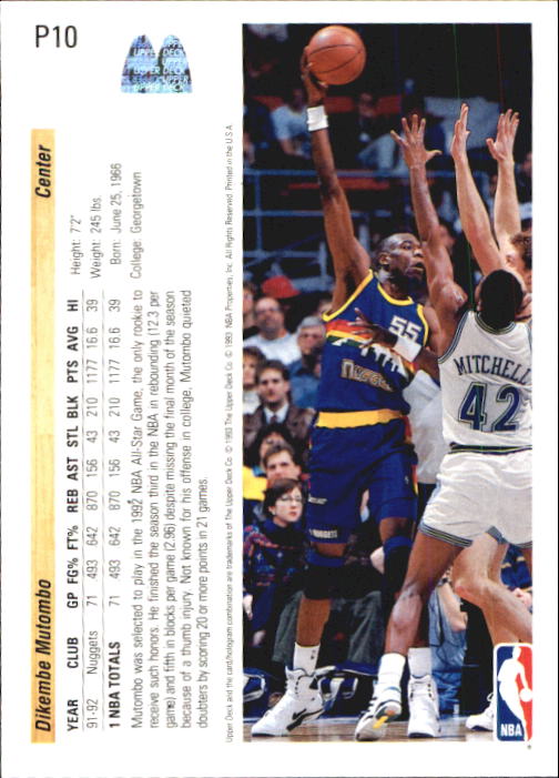 1992/1993 Upper Deck McDonald's Basketball - Picture 105 of 123