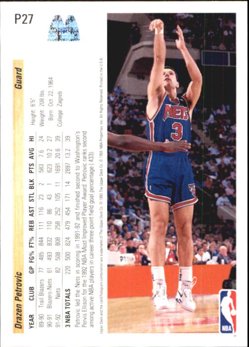 1992/1993 Upper Deck McDonald's Basketball - Picture 71 of 123