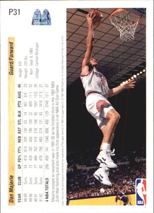 1992/1993 Upper Deck McDonald's Basketball - Picture 63 of 123