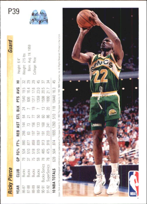 1992/1993 Upper Deck McDonald's Basketball - Picture 47 of 123
