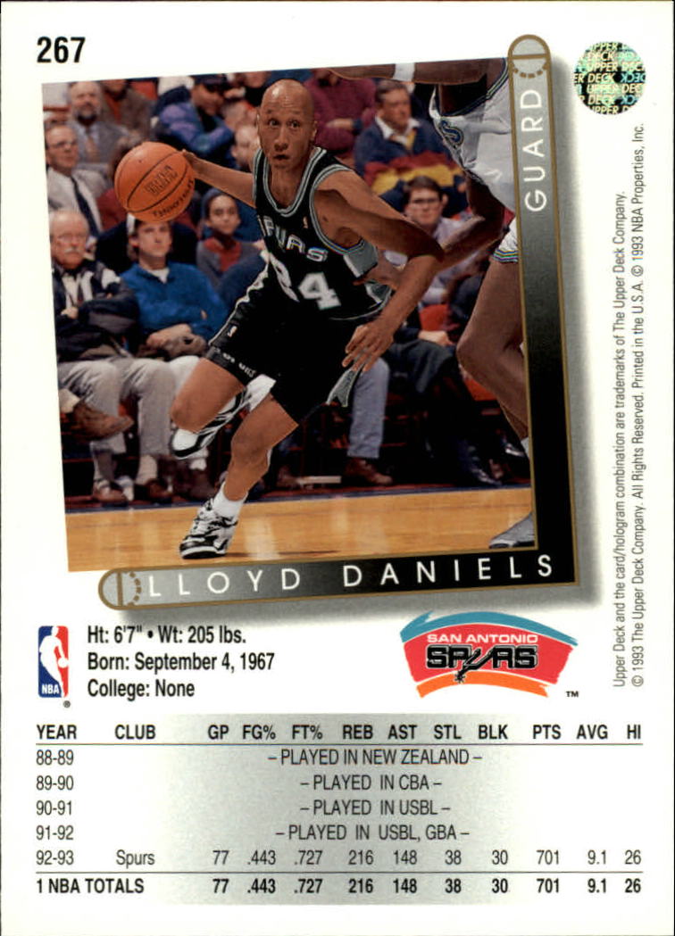thumbnail 37  - 1993/1994 Upper Deck Basketball Part 2 Main Set Cards #250 to #499
