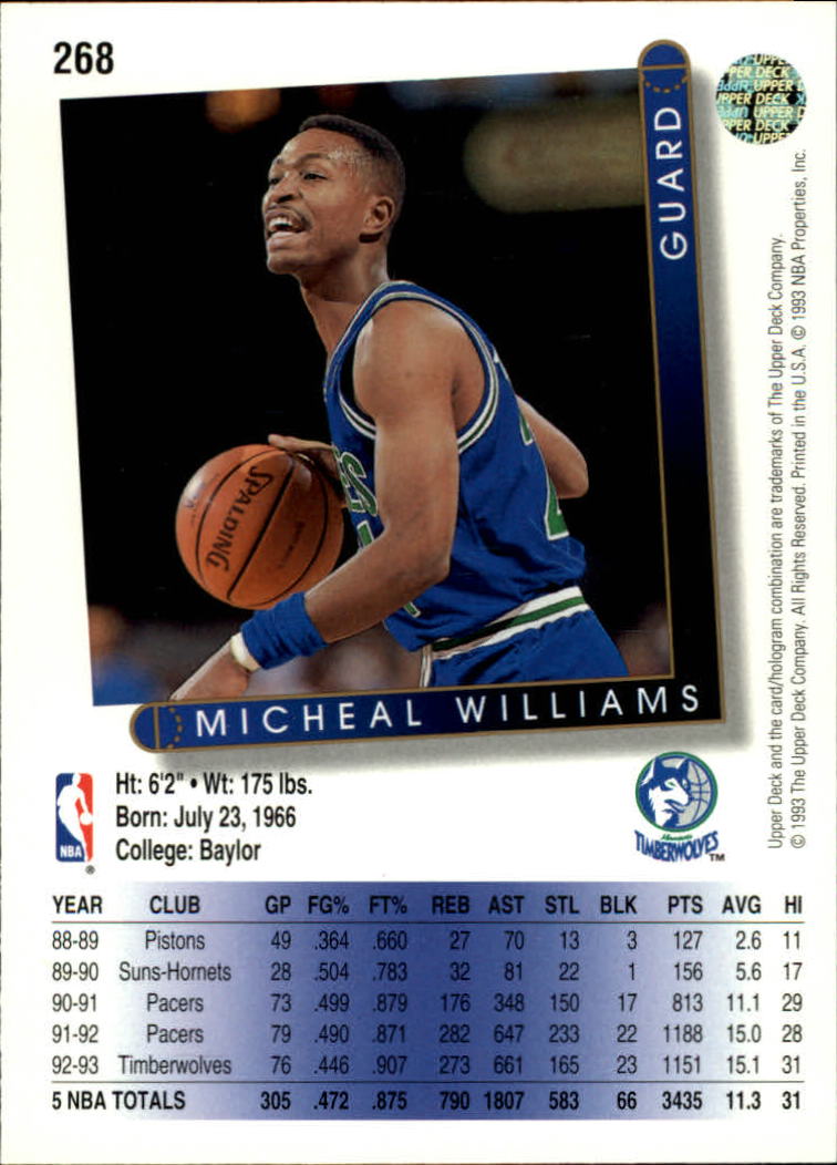 thumbnail 39  - 1993/1994 Upper Deck Basketball Part 2 Main Set Cards #250 to #499