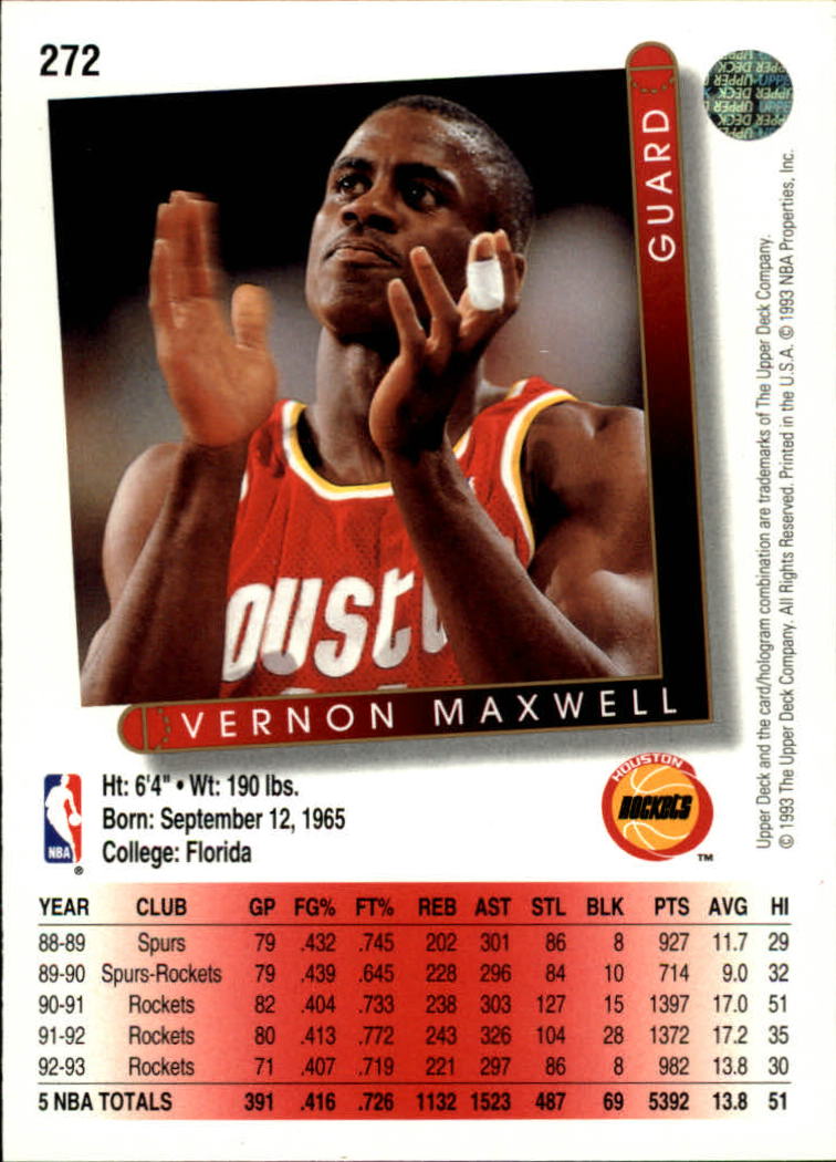 thumbnail 47  - 1993/1994 Upper Deck Basketball Part 2 Main Set Cards #250 to #499