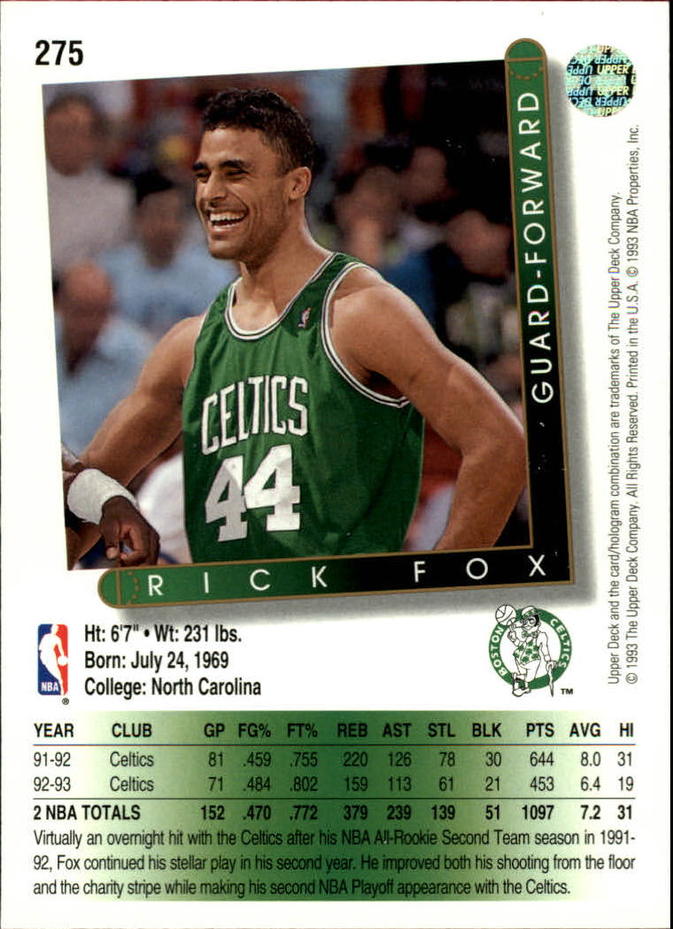 thumbnail 53  - 1993/1994 Upper Deck Basketball Part 2 Main Set Cards #250 to #499