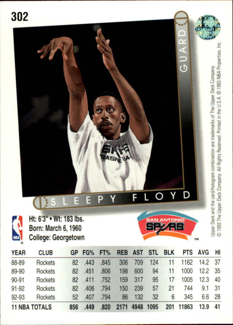 thumbnail 107  - 1993/1994 Upper Deck Basketball Part 2 Main Set Cards #250 to #499