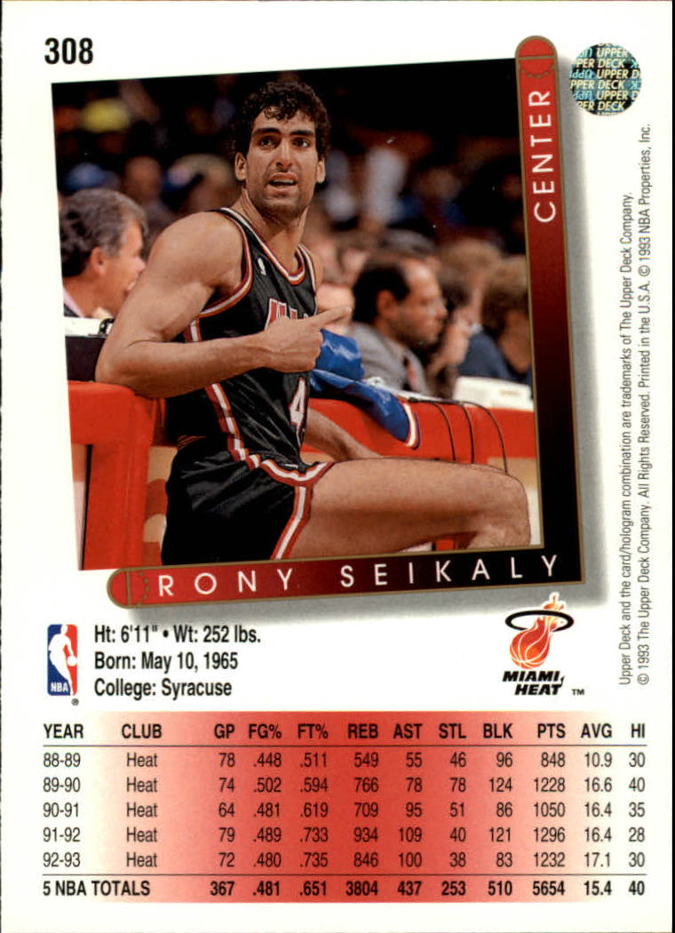 thumbnail 93  - 1993-94 Upper Deck Basketball Card Pick 263-510
