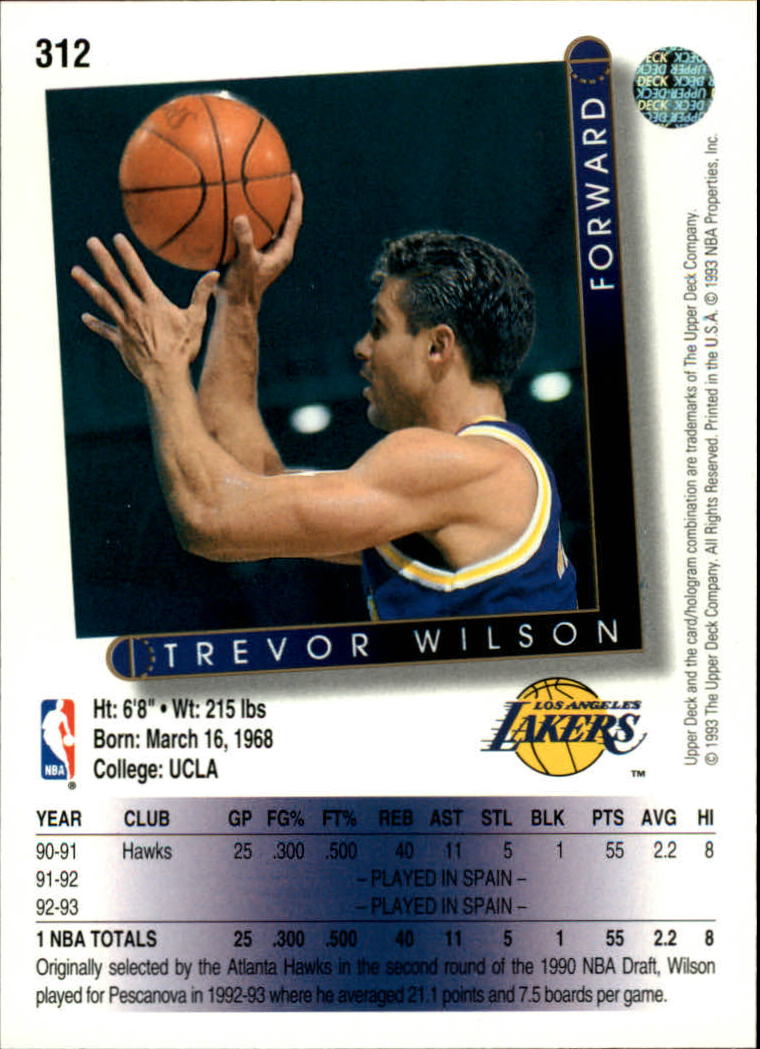 thumbnail 127  - 1993/1994 Upper Deck Basketball Part 2 Main Set Cards #250 to #499