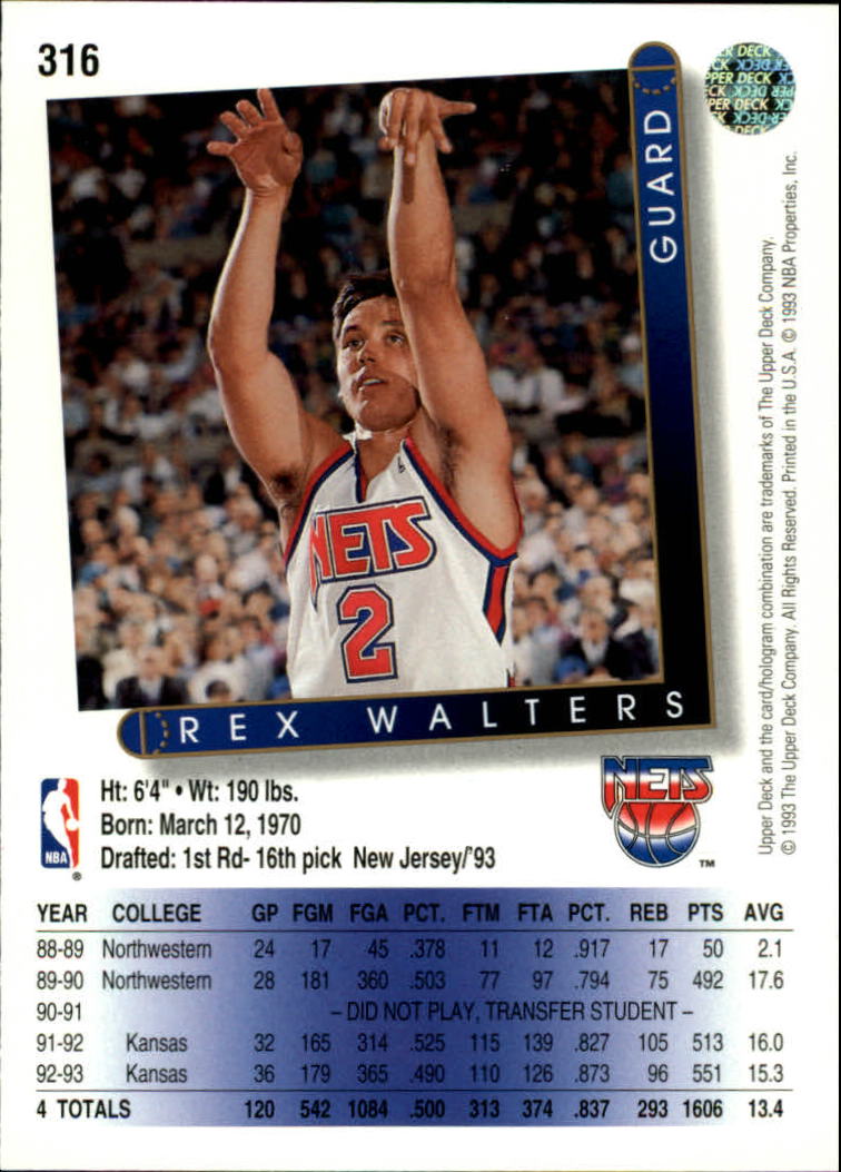 thumbnail 135  - 1993/1994 Upper Deck Basketball Part 2 Main Set Cards #250 to #499