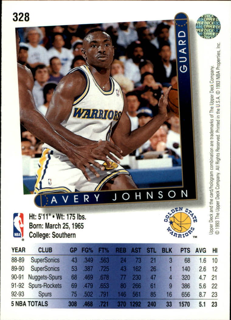 thumbnail 159  - 1993/1994 Upper Deck Basketball Part 2 Main Set Cards #250 to #499