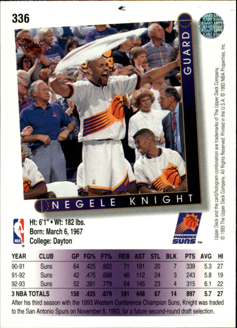 thumbnail 175  - 1993/1994 Upper Deck Basketball Part 2 Main Set Cards #250 to #499