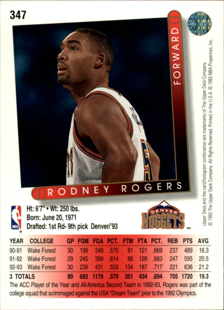thumbnail 197  - 1993/1994 Upper Deck Basketball Part 2 Main Set Cards #250 to #499