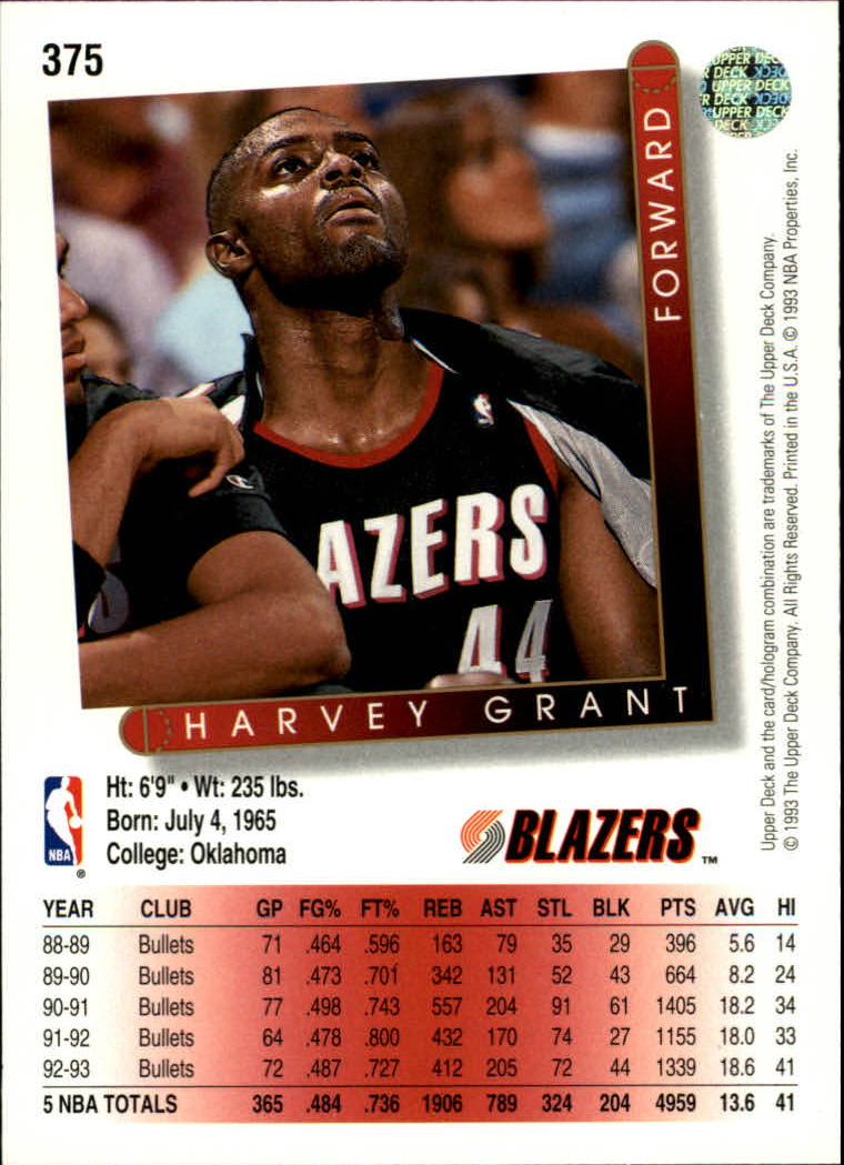 thumbnail 253  - 1993/1994 Upper Deck Basketball Part 2 Main Set Cards #250 to #499