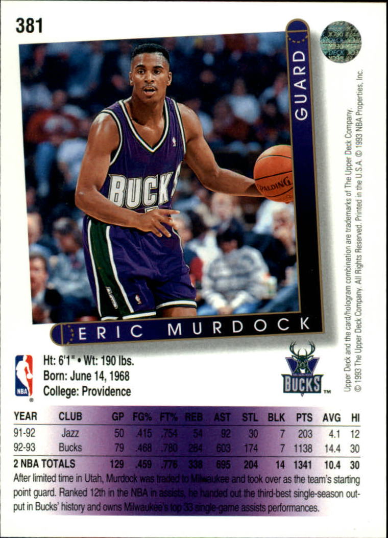 thumbnail 239  - 1993-94 Upper Deck Basketball Card Pick 263-510