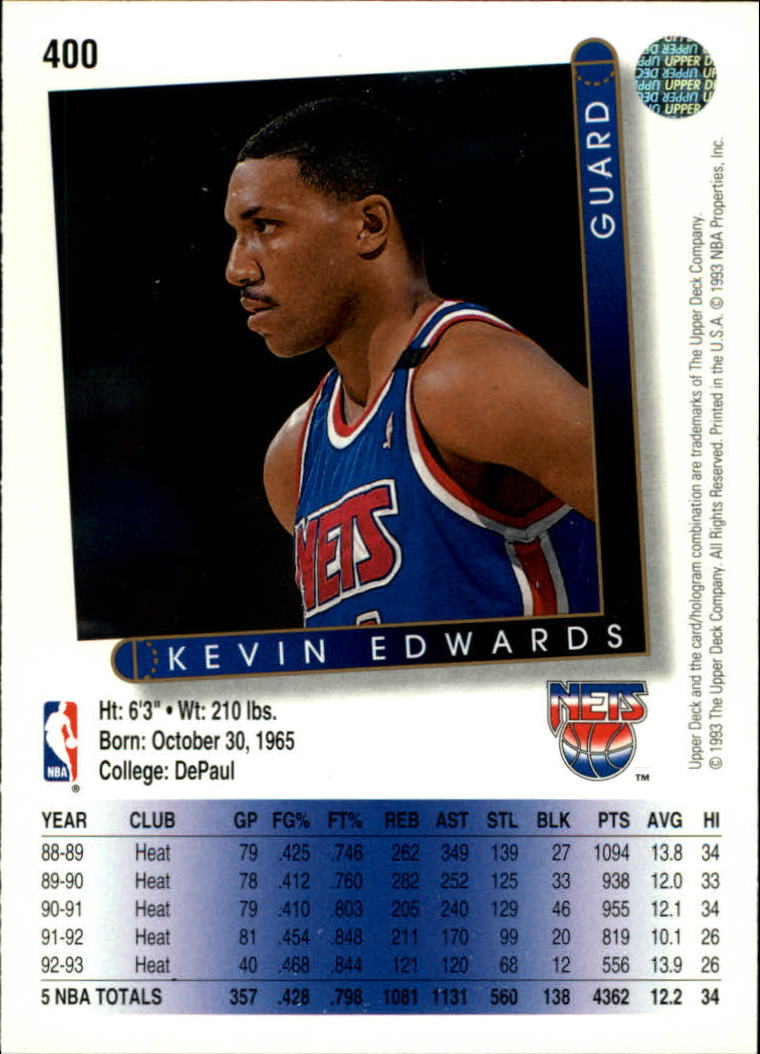 thumbnail 303  - 1993/1994 Upper Deck Basketball Part 2 Main Set Cards #250 to #499
