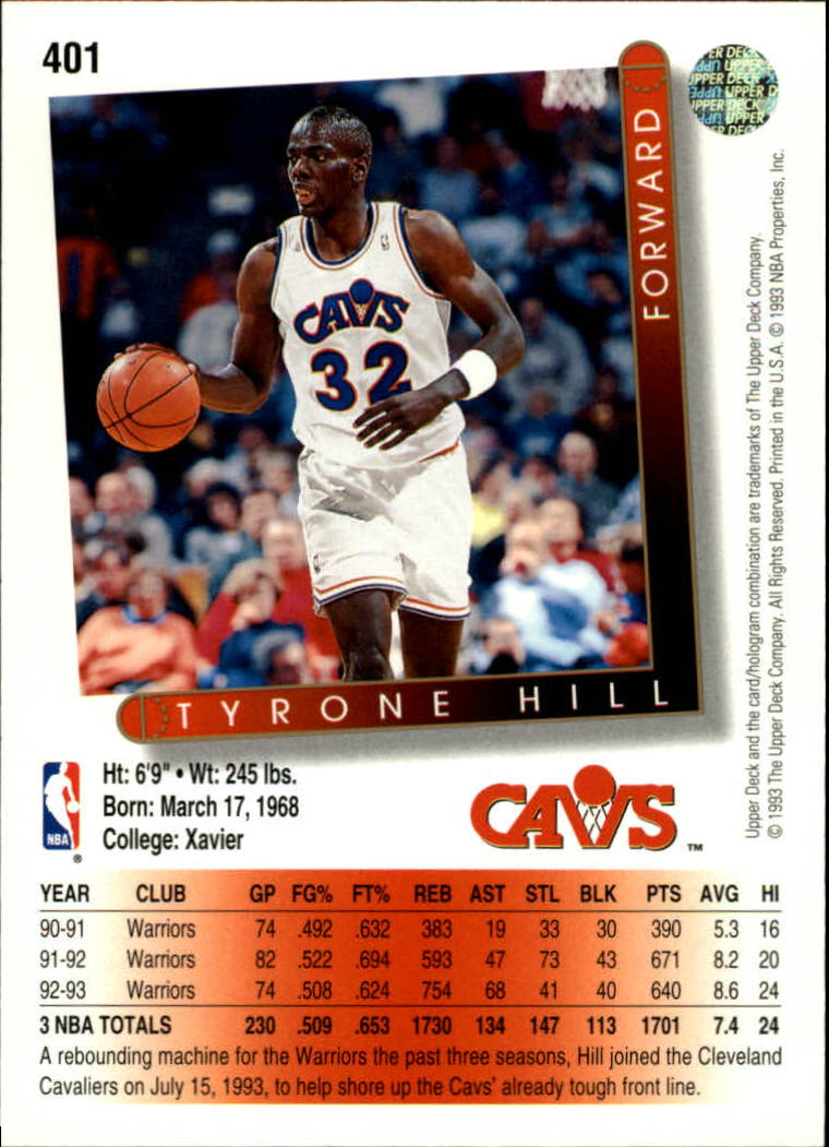 thumbnail 305  - 1993/1994 Upper Deck Basketball Part 2 Main Set Cards #250 to #499