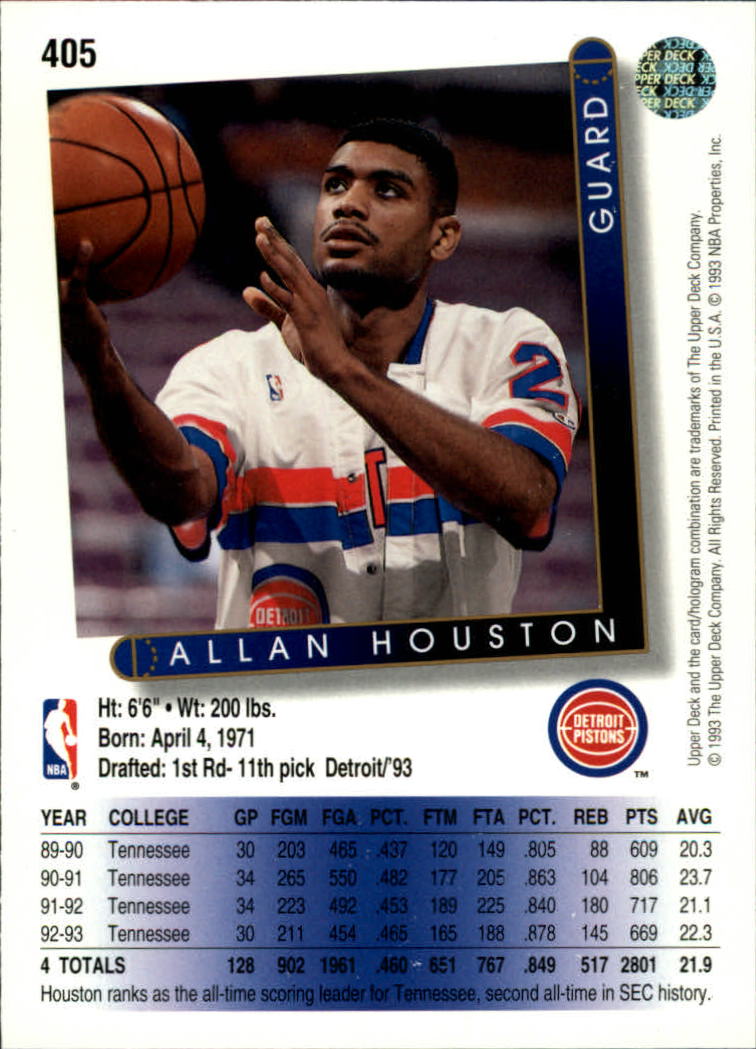 thumbnail 313  - 1993/1994 Upper Deck Basketball Part 2 Main Set Cards #250 to #499