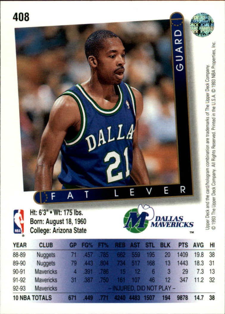thumbnail 319  - 1993/1994 Upper Deck Basketball Part 2 Main Set Cards #250 to #499