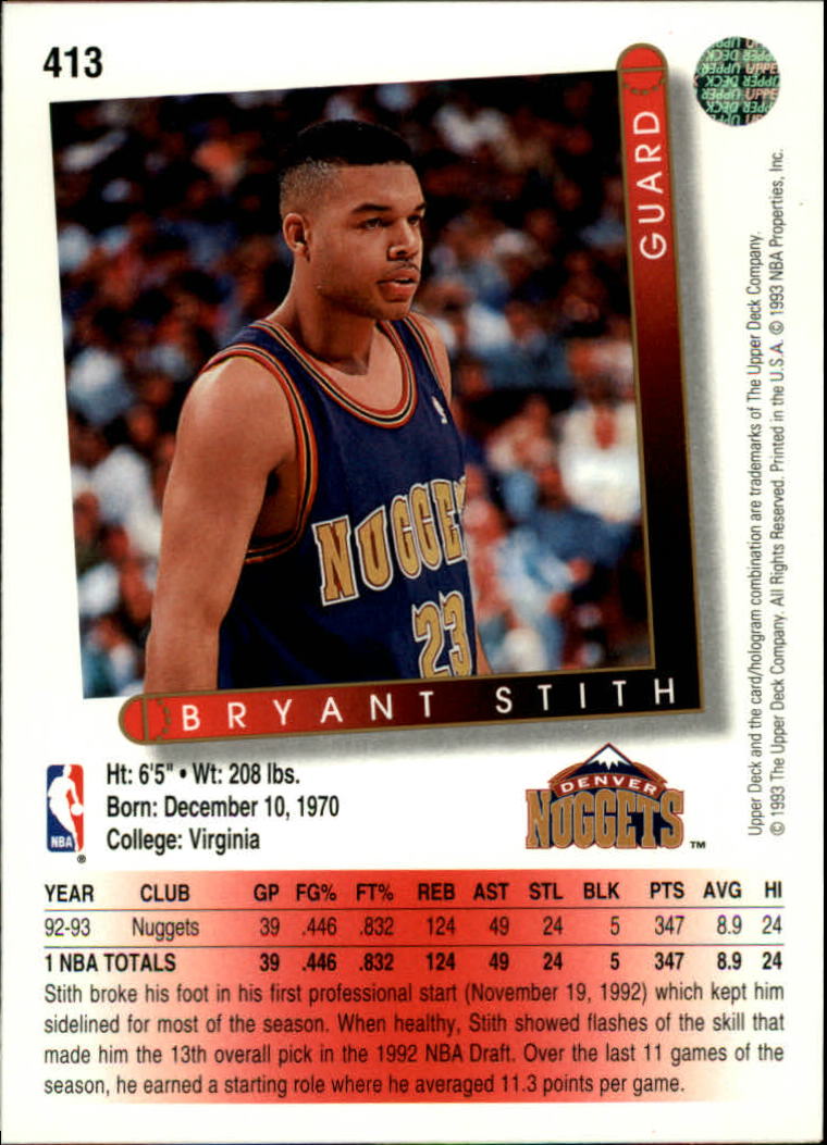 thumbnail 329  - 1993/1994 Upper Deck Basketball Part 2 Main Set Cards #250 to #499