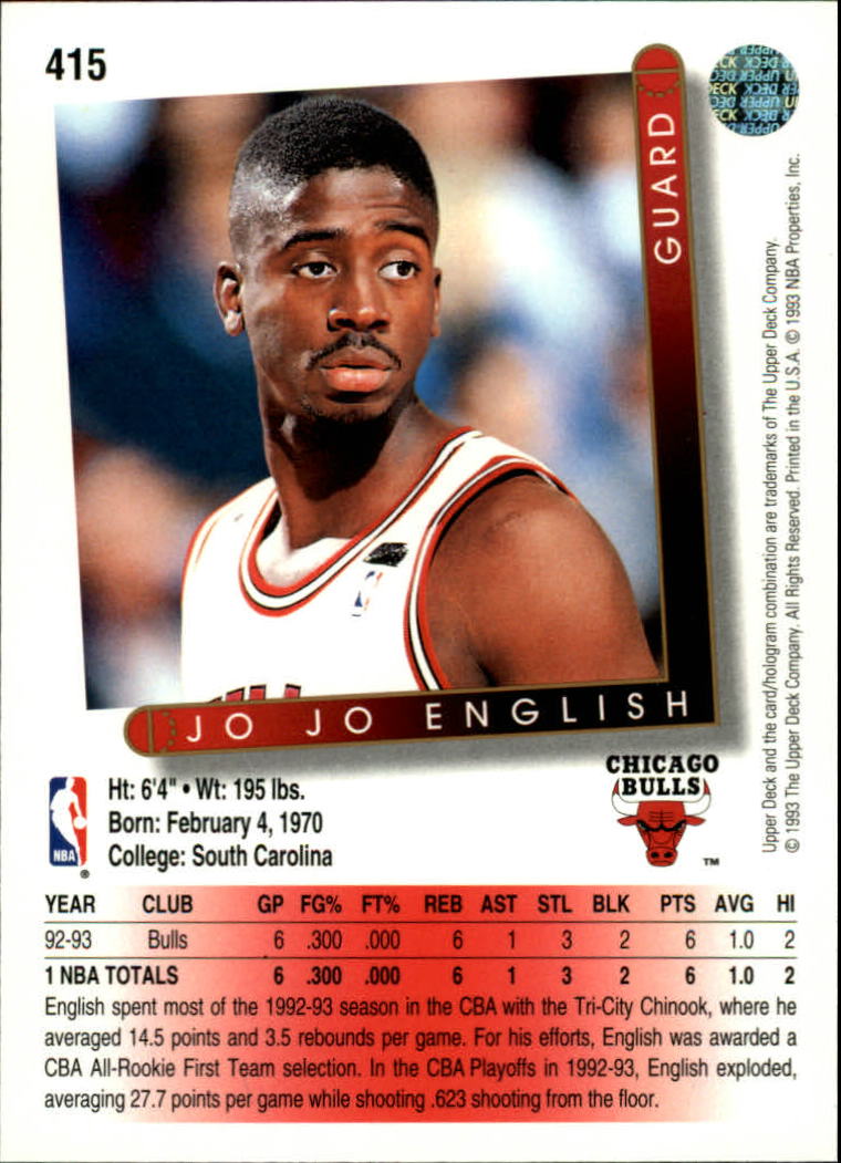 thumbnail 305  - 1993-94 Upper Deck Basketball Card Pick 263-510