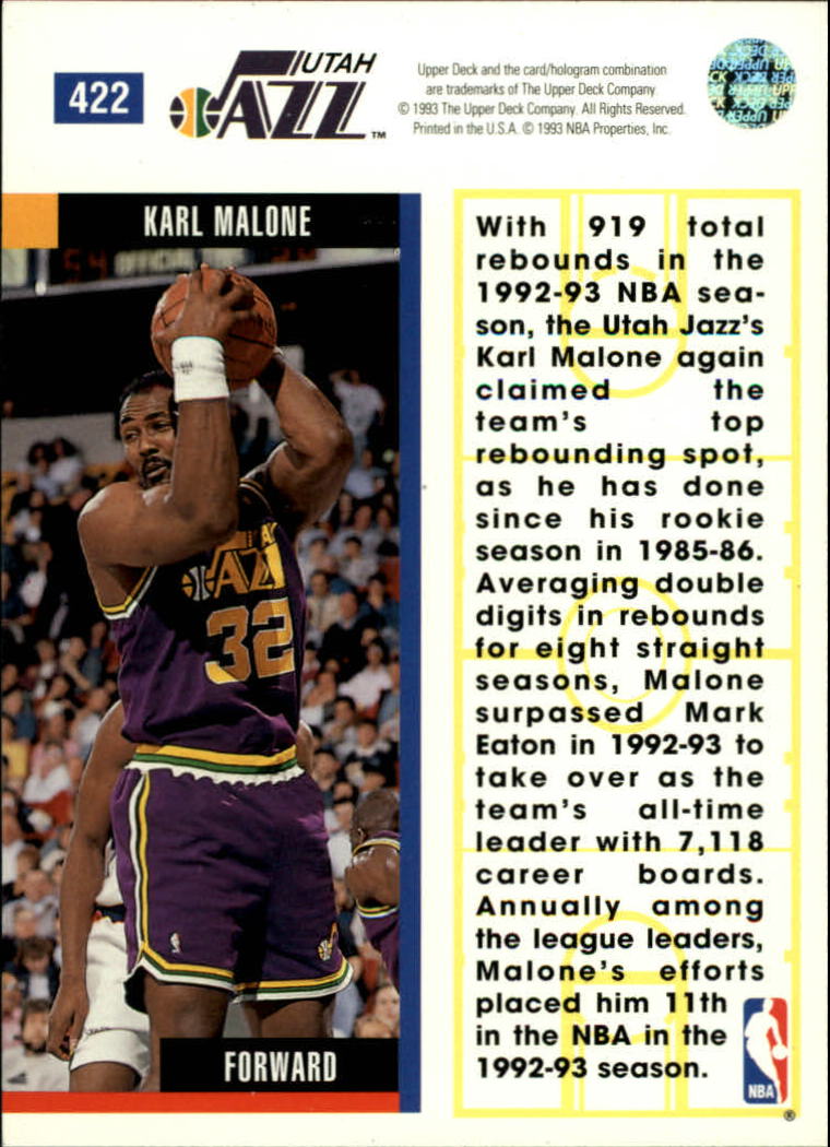 thumbnail 347  - 1993/1994 Upper Deck Basketball Part 2 Main Set Cards #250 to #499
