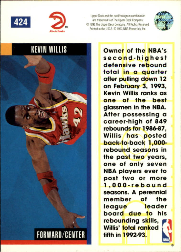 thumbnail 351  - 1993/1994 Upper Deck Basketball Part 2 Main Set Cards #250 to #499