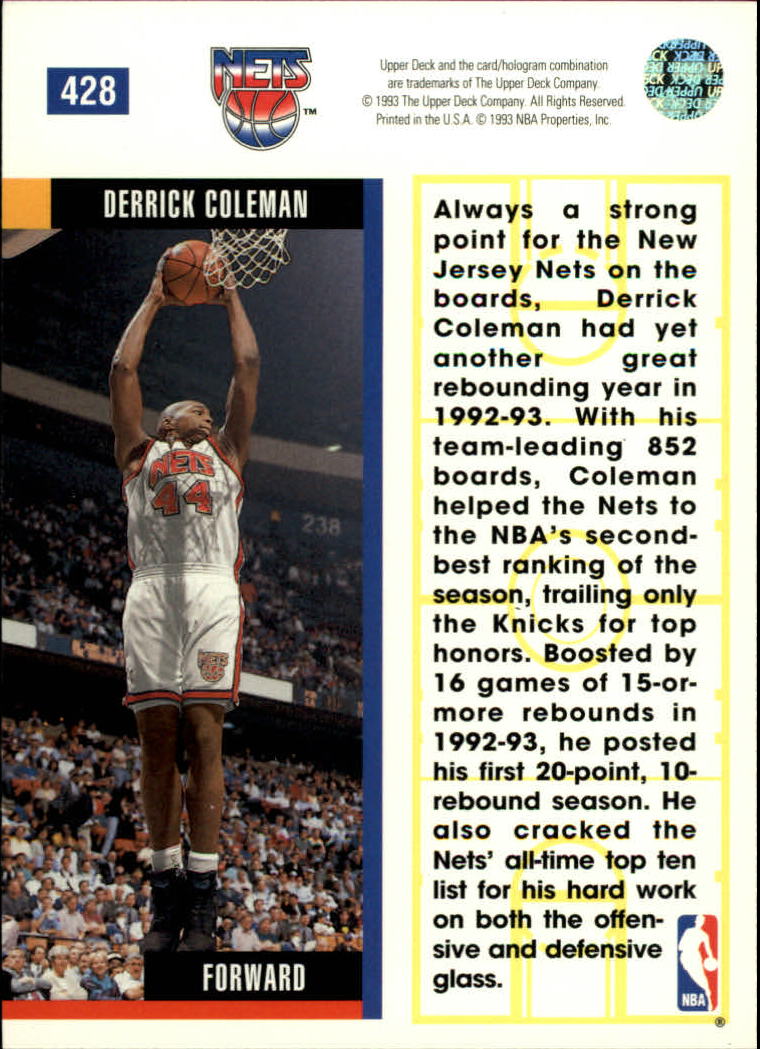 thumbnail 359  - 1993/1994 Upper Deck Basketball Part 2 Main Set Cards #250 to #499