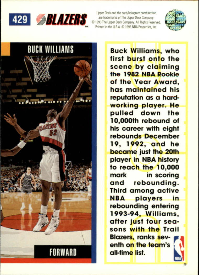 thumbnail 361  - 1993/1994 Upper Deck Basketball Part 2 Main Set Cards #250 to #499