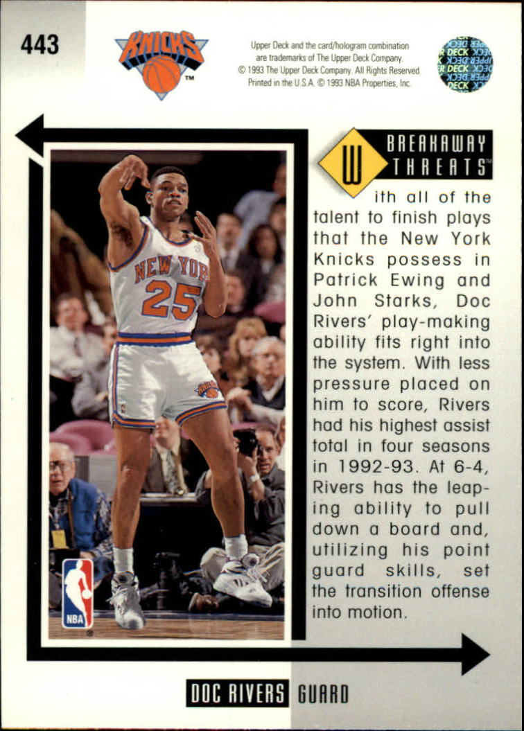 thumbnail 389  - 1993/1994 Upper Deck Basketball Part 2 Main Set Cards #250 to #499