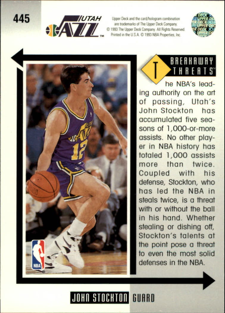 thumbnail 393  - 1993/1994 Upper Deck Basketball Part 2 Main Set Cards #250 to #499