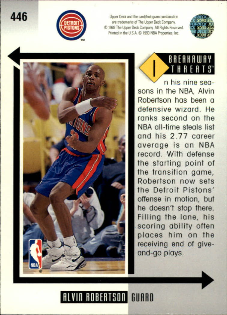 thumbnail 395  - 1993/1994 Upper Deck Basketball Part 2 Main Set Cards #250 to #499