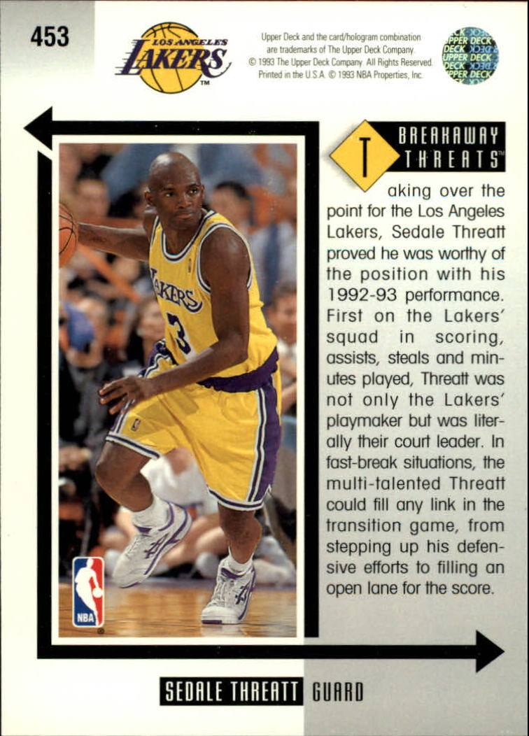 thumbnail 409  - 1993/1994 Upper Deck Basketball Part 2 Main Set Cards #250 to #499