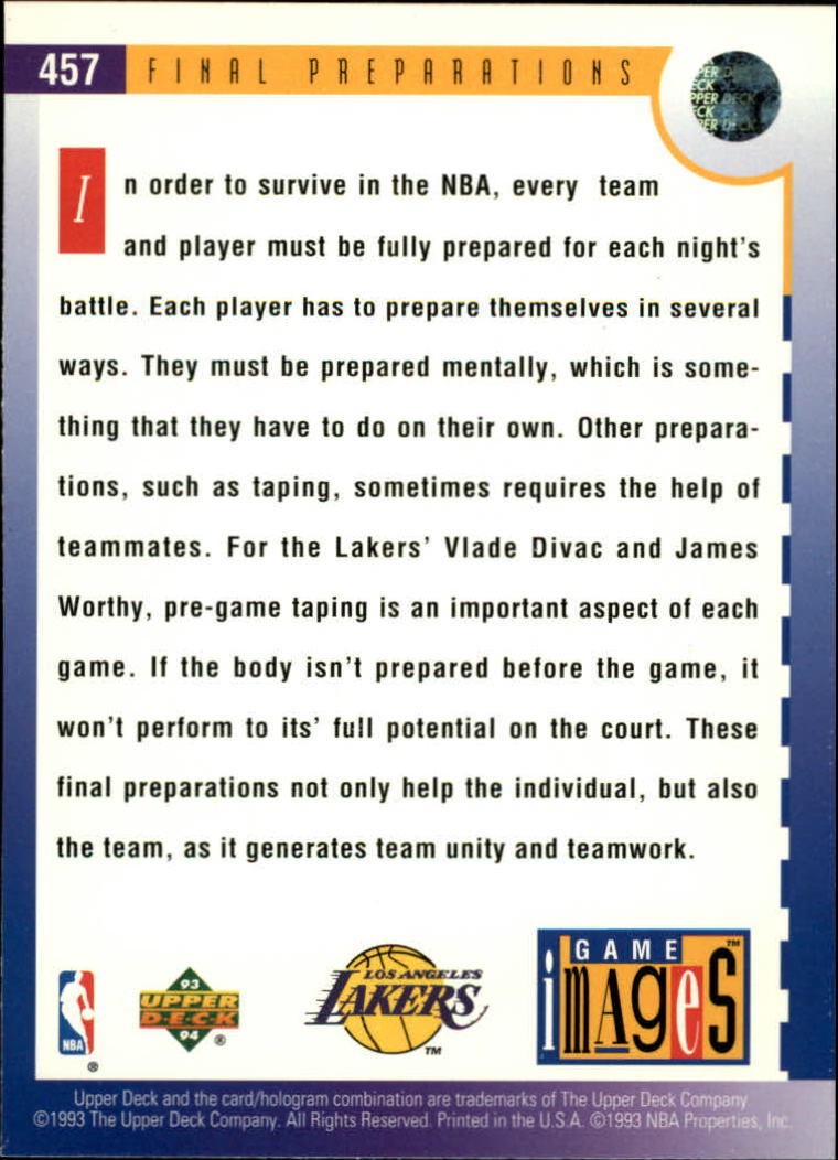 thumbnail 417  - 1993/1994 Upper Deck Basketball Part 2 Main Set Cards #250 to #499