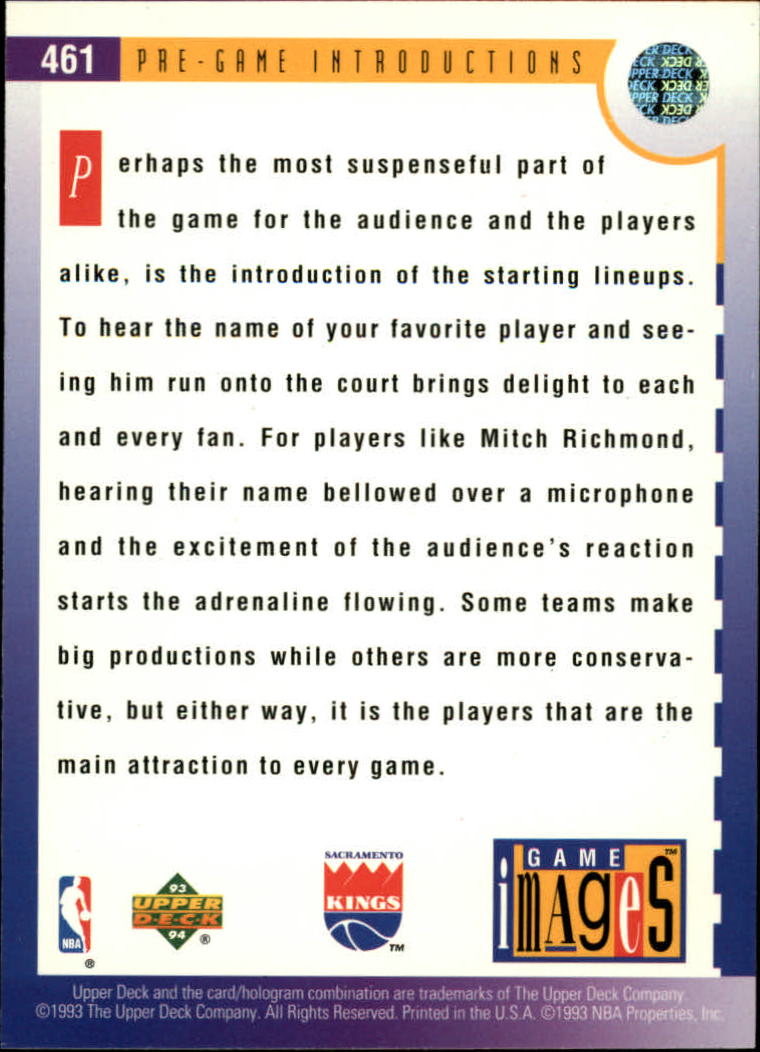 thumbnail 395  - 1993-94 Upper Deck Basketball Card Pick 263-510