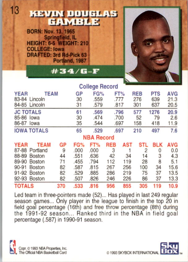 thumbnail 27  - A7935- 1993-94 Hoops Basketball Card #s 1-250 -You Pick- 10+ FREE US SHIP