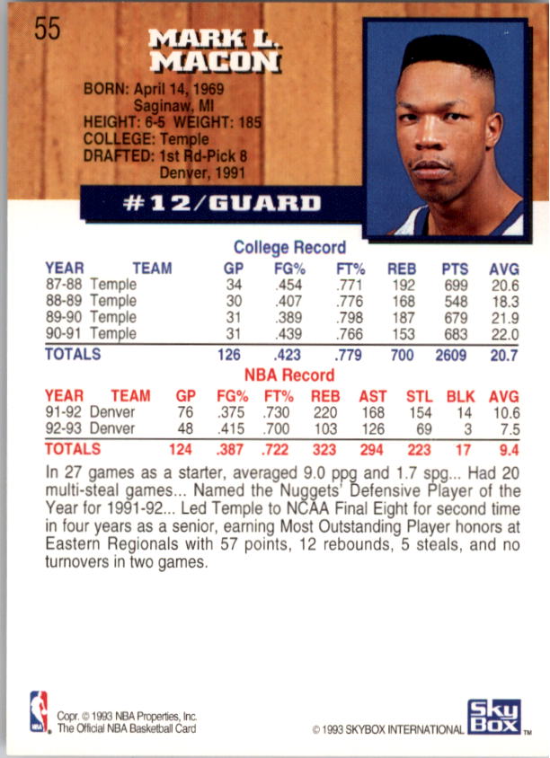 thumbnail 107  - 1993-94 Hoops Basketball Card Pick 1-250