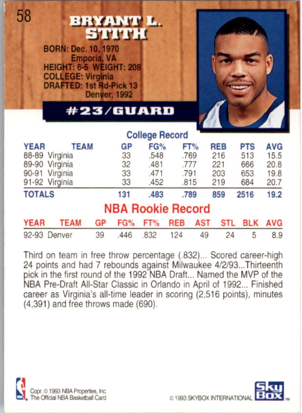 thumbnail 25  - 1993-94 Hoops Basketball Part 2 (Pick Choose Complete) Hardaway Ewing Worthy