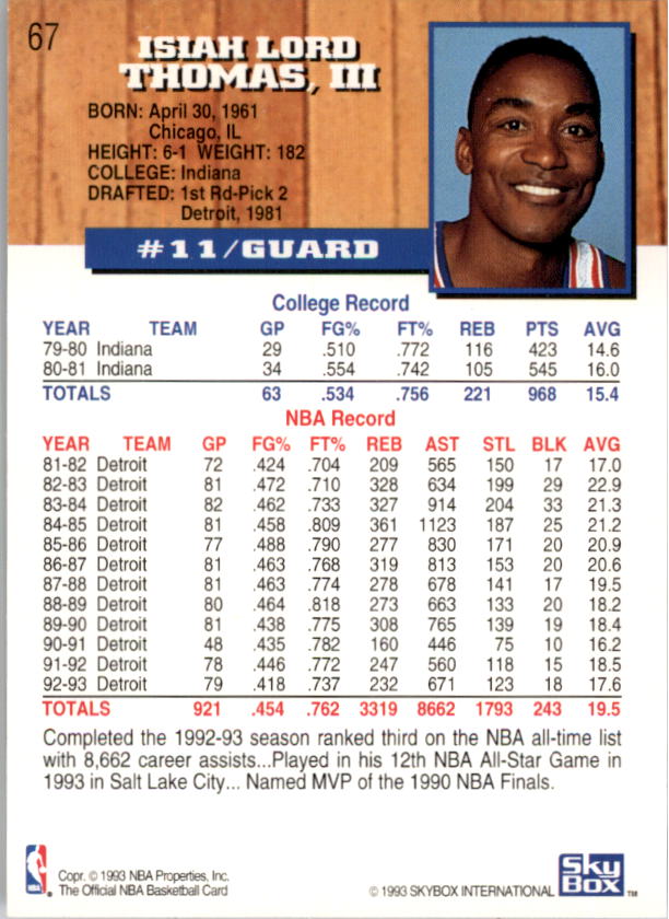 thumbnail 135  - A7935- 1993-94 Hoops Basketball Card #s 1-250 -You Pick- 10+ FREE US SHIP
