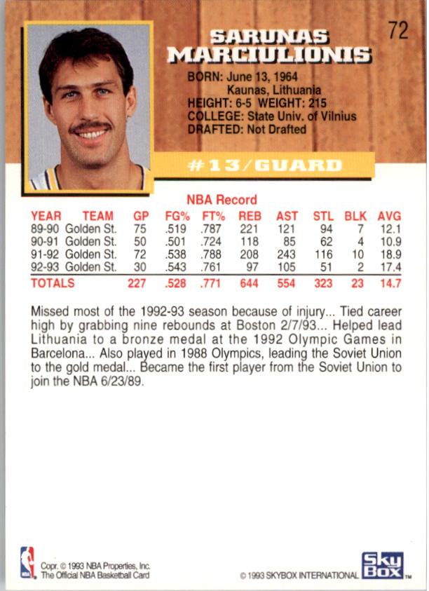 thumbnail 141  - 1993-94 Hoops Basketball Card Pick 1-250