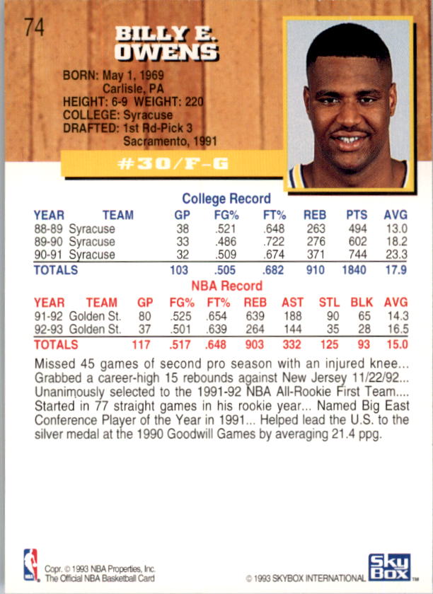 thumbnail 13  - 1993-94 Hoops Basketball (Pick Your Cards)