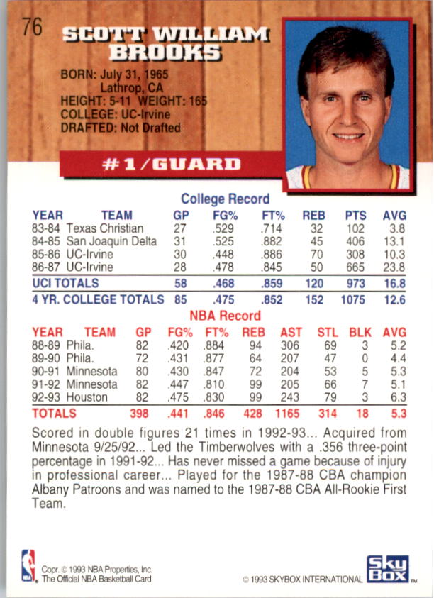 thumbnail 149  - 1993-94 Hoops Basketball #1-250 - Your Choice GOTBASEBALLCARDS