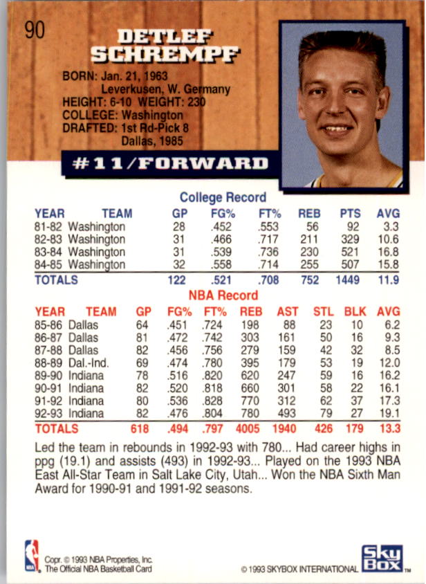 thumbnail 181  - A7935- 1993-94 Hoops Basketball Card #s 1-250 -You Pick- 10+ FREE US SHIP