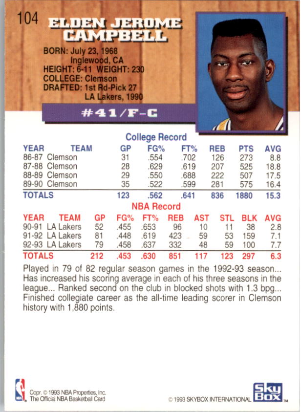 thumbnail 205  - 1993-94 Hoops Basketball Card Pick 1-250