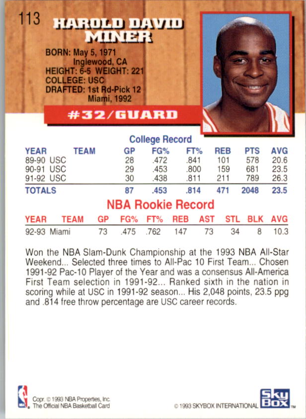 thumbnail 223  - 1993-94 Hoops Basketball Card Pick 1-250