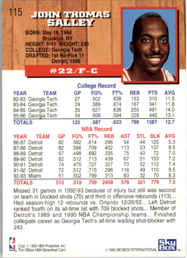 thumbnail 227  - 1993-94 Hoops Basketball Card Pick 1-250